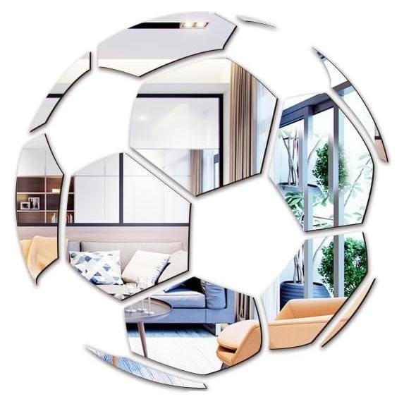 Calcomanía de Espejo 3D Ufengke 30x30 cm Decoración Deportiva