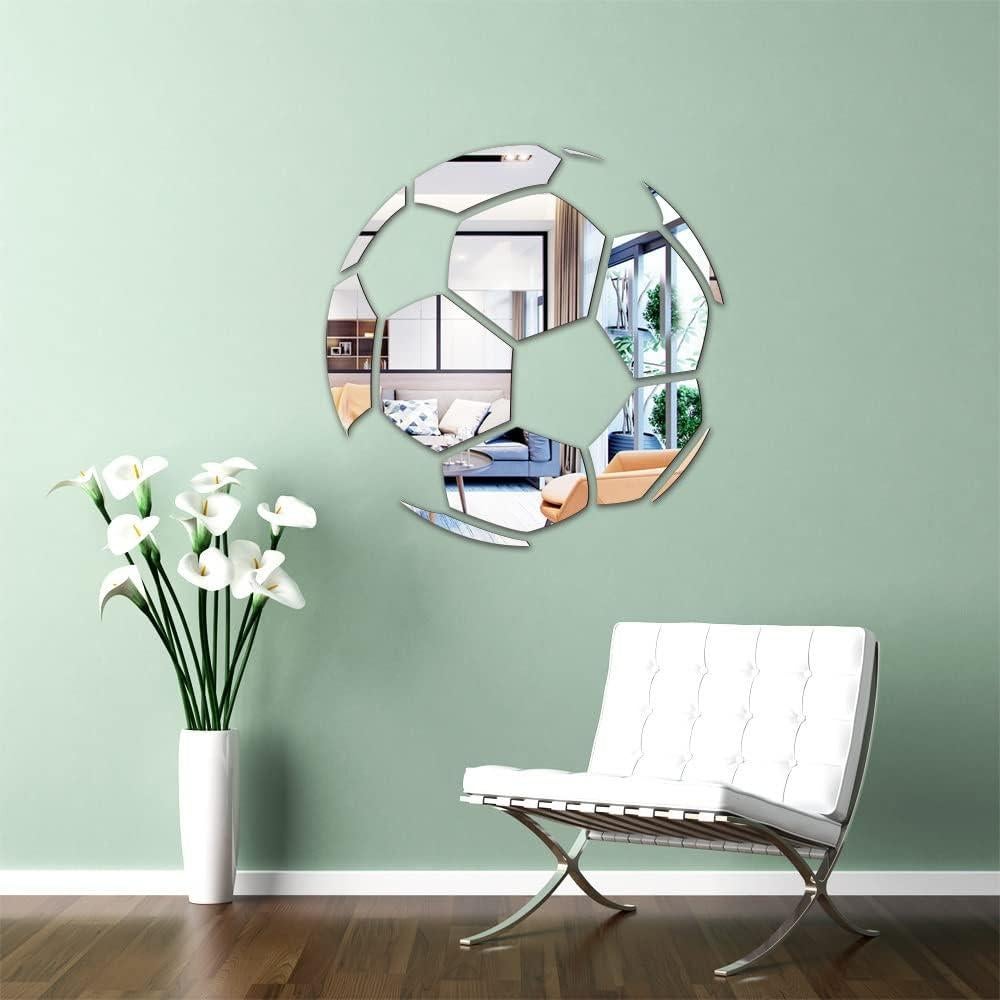 Calcomanía de Espejo 3D Ufengke 30x30 cm Decoración Deportiva