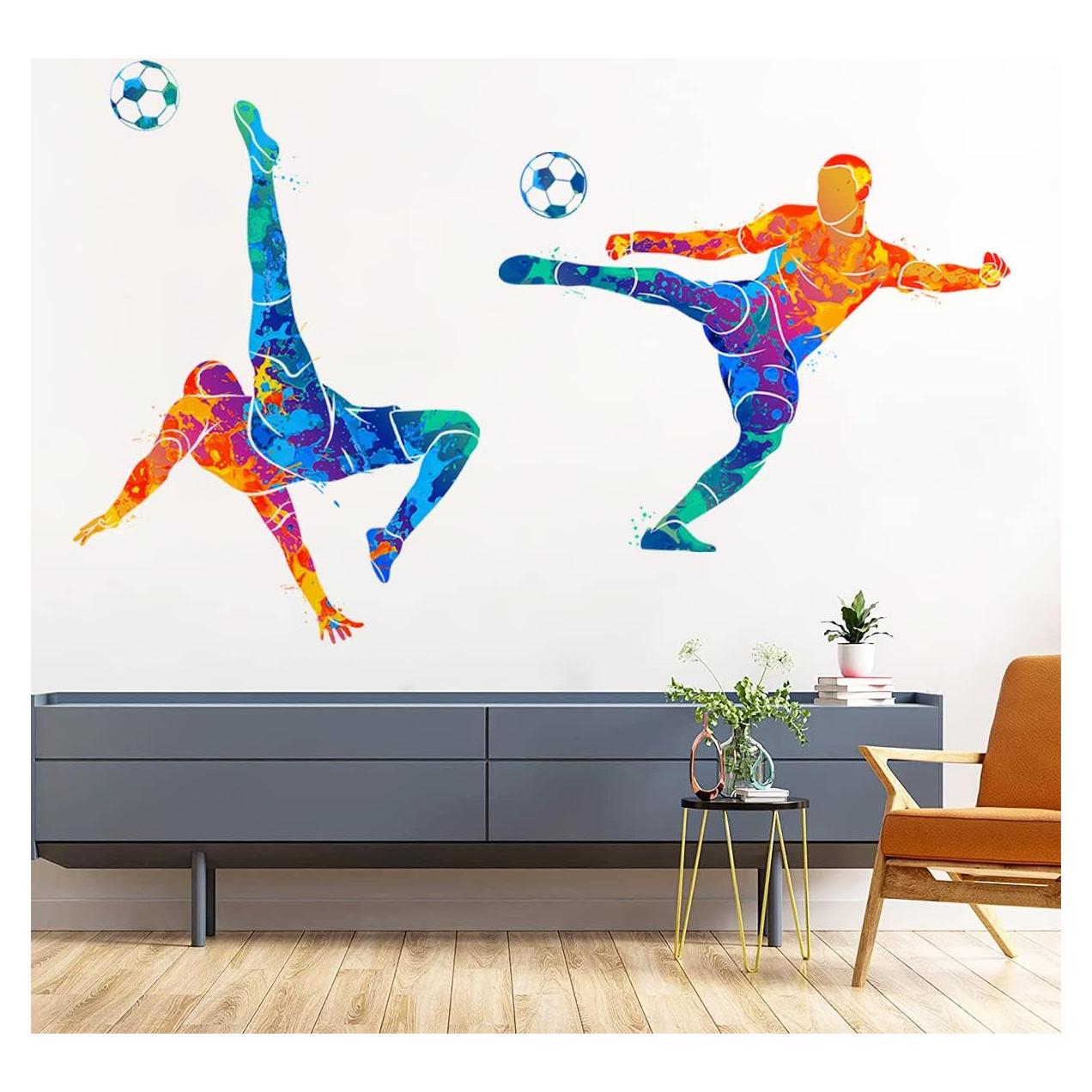 Calcomanía de Pared Deportiva WOYINIS - Siluetas de Fútbol