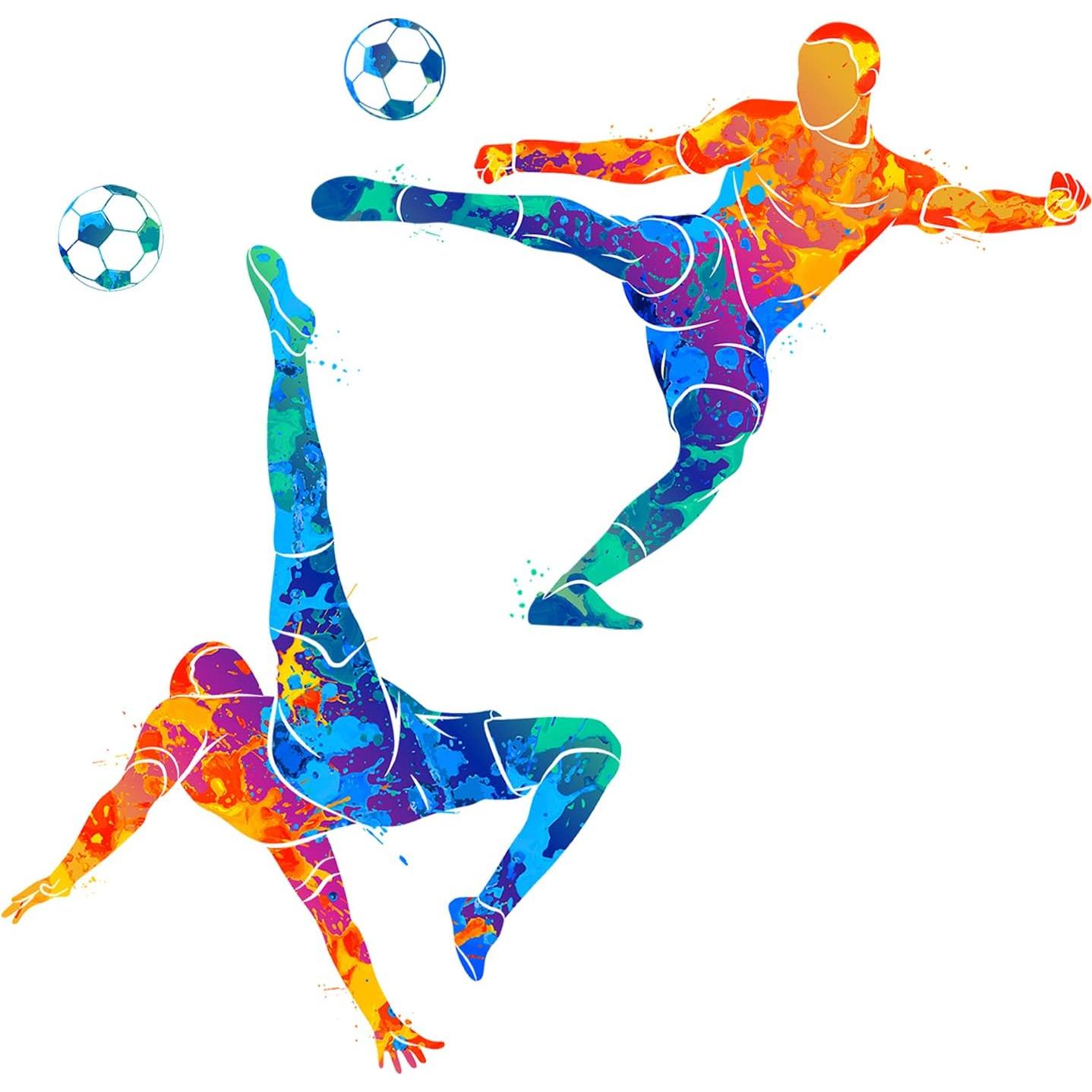 Calcomanía de Pared Deportiva WOYINIS - Siluetas de Fútbol