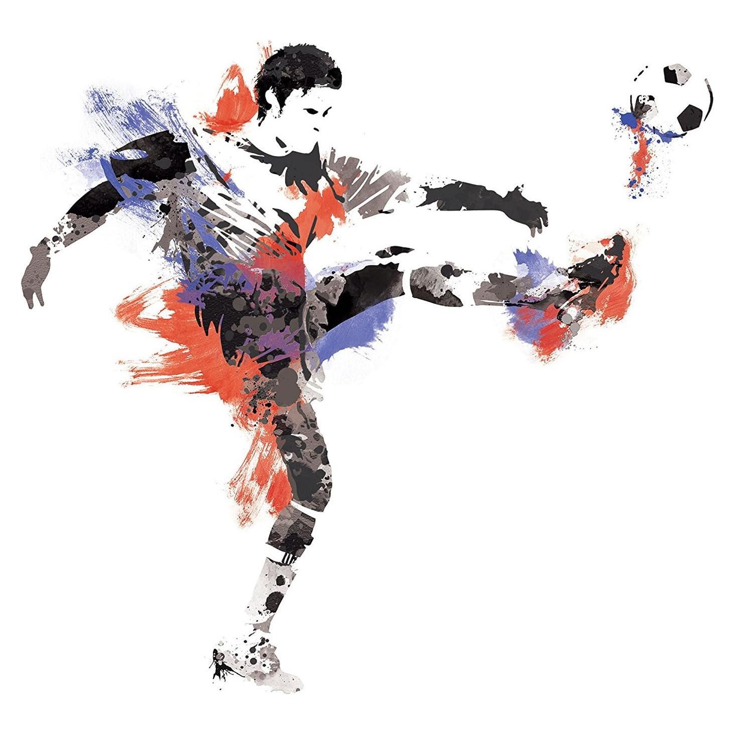 Calcomanías de Pared RoomMates RMK2490GM Fútbol Masculino 22 Piezas