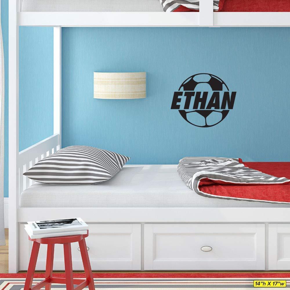 Calcomanía de Pared Personalizada Fútbol Niños y Niñas