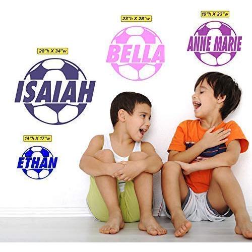 Calcomanía de Pared Personalizada Fútbol Niños y Niñas
