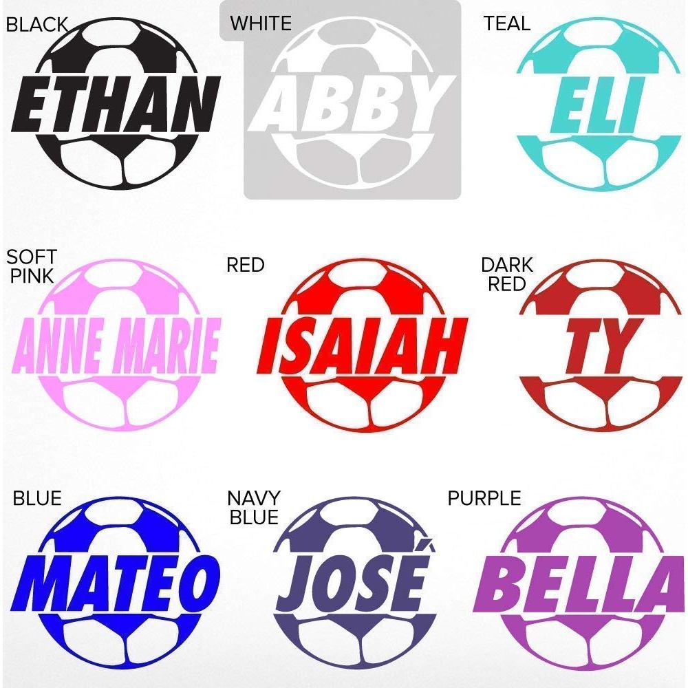 Calcomanía de Pared Personalizada Fútbol Niños y Niñas