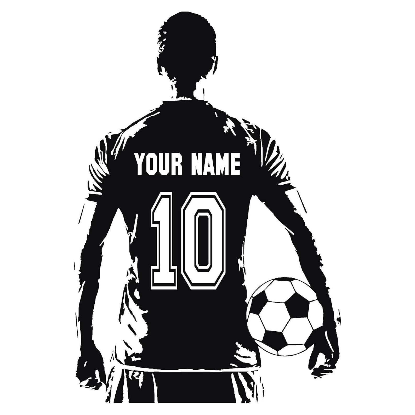 Vinilo de Pared Personalizado The Decal Hub Fútbol 40x60 cm