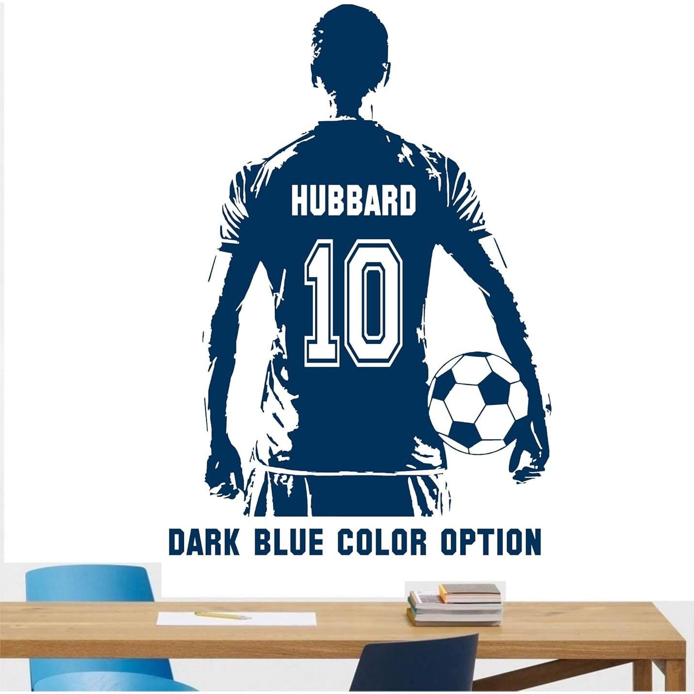 Vinilo de Pared Personalizado The Decal Hub Fútbol 40x60 cm