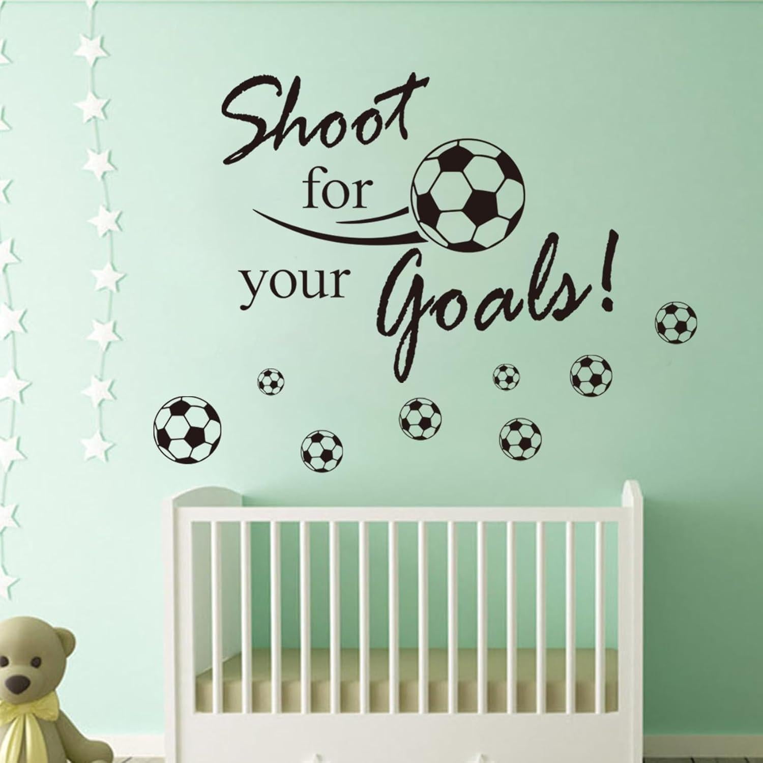 Calcomanía de Pared de Fútbol Hanlongyu 70x70 cm - Decoración Infantil