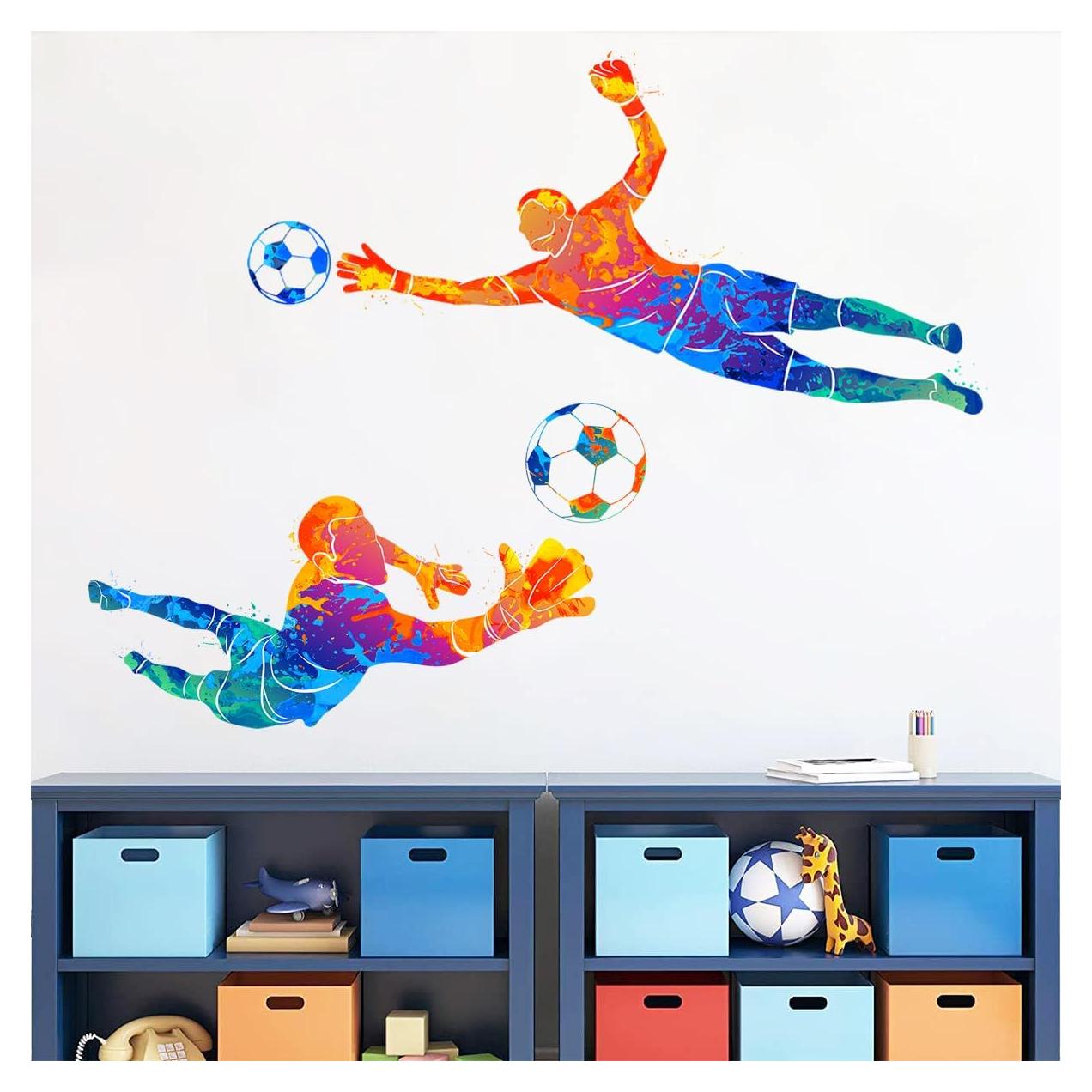 Calcomanía de Pared de Fútbol WOYINIS 2 Hojas 30.48x91.44cm