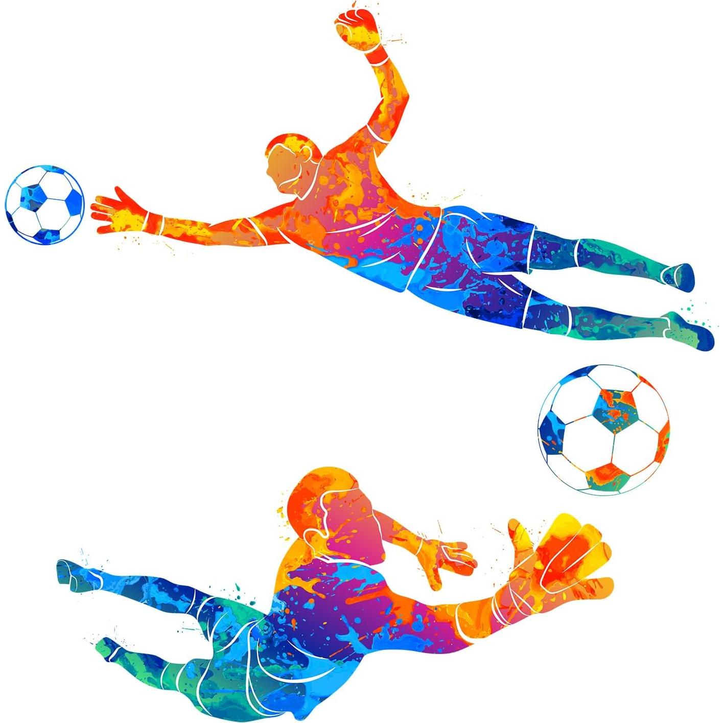 Calcomanía de Pared de Fútbol WOYINIS 2 Hojas 30.48x91.44cm