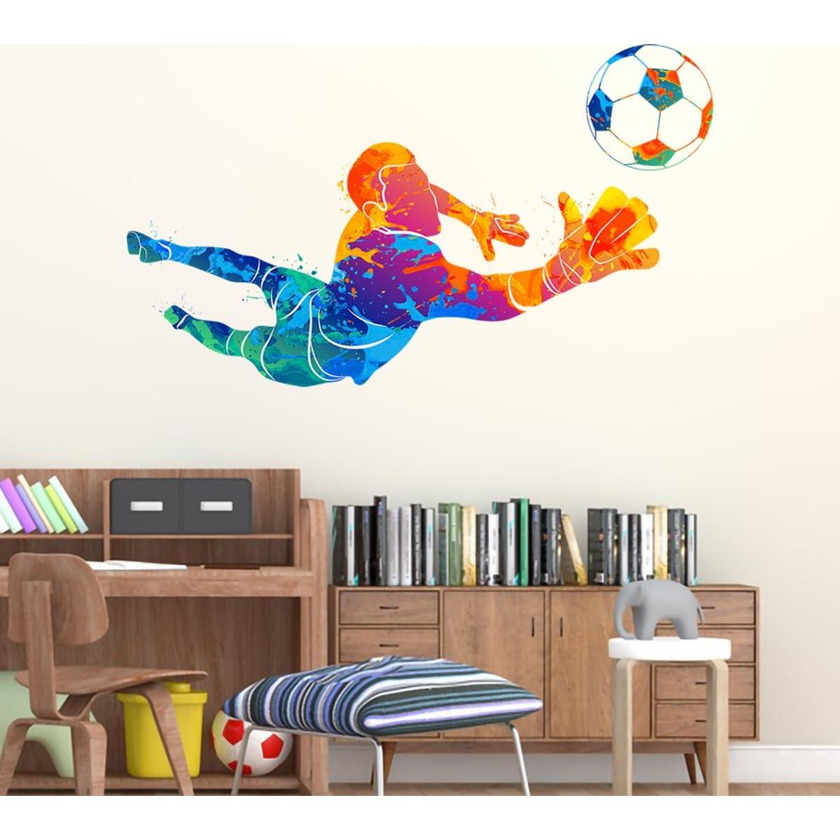 Calcomanía de Pared de Fútbol WOYINIS 2 Hojas 30.48x91.44cm