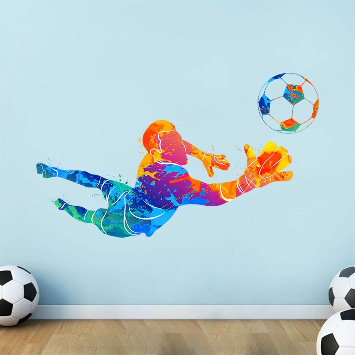 Calcomanía de Pared de Fútbol WOYINIS 2 Hojas 30.48x91.44cm