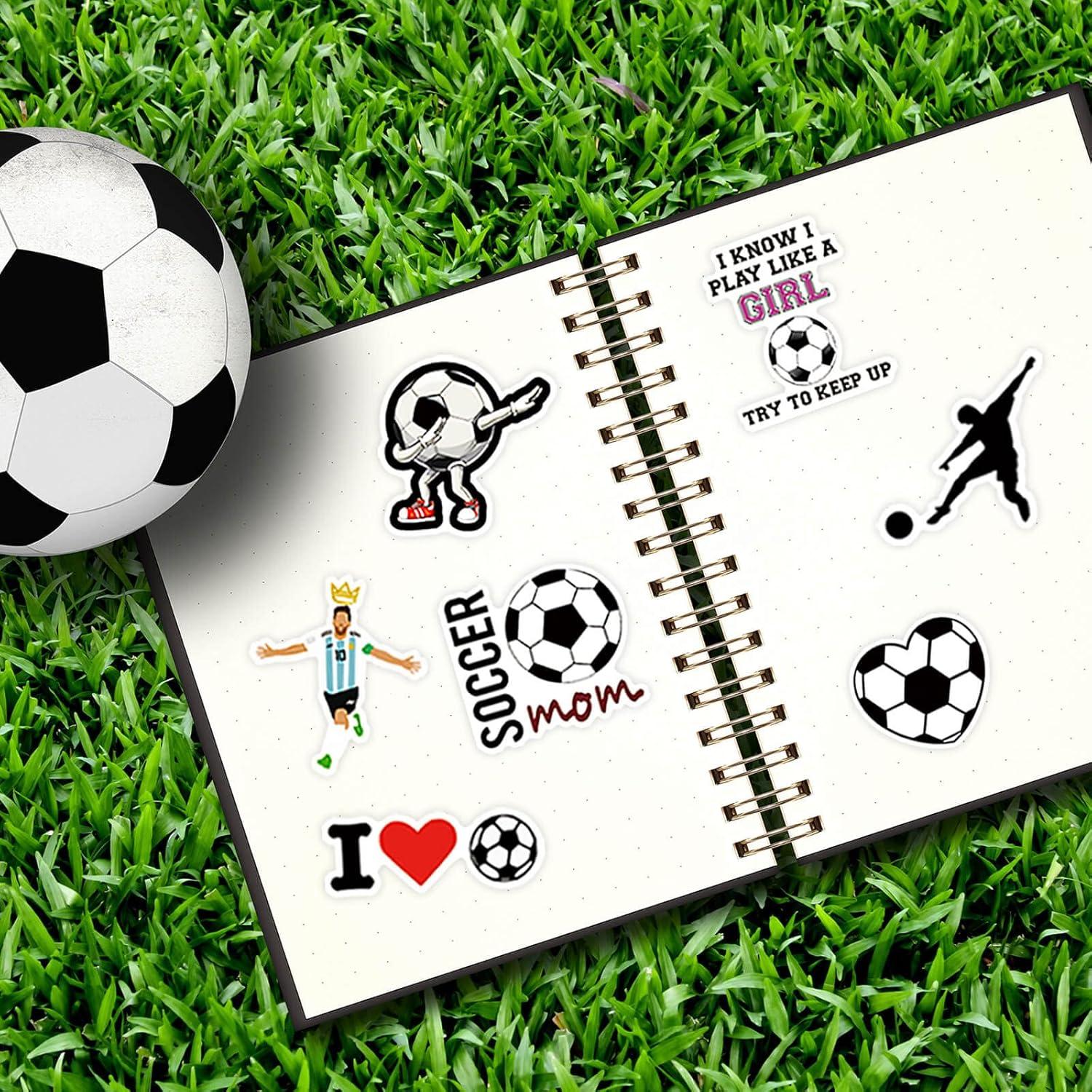 100 Pegatinas de Fútbol Hebraeos Impermeables para Decoración
