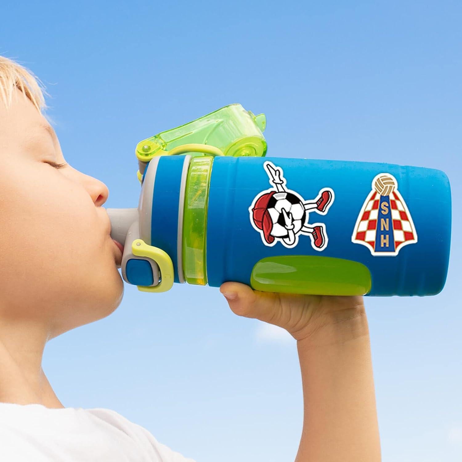 100 Pegatinas de Fútbol Hebraeos Impermeables para Decoración