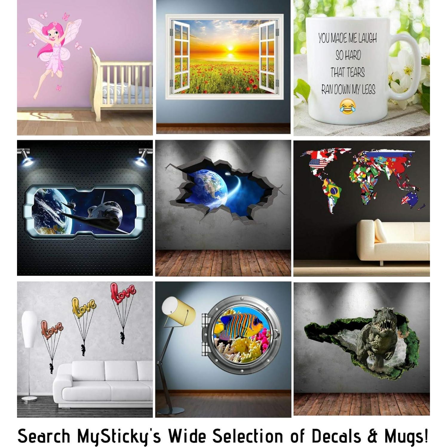 Calcomanía de Pared 3D Personalizada MySticky - Pequeña 70x34cm