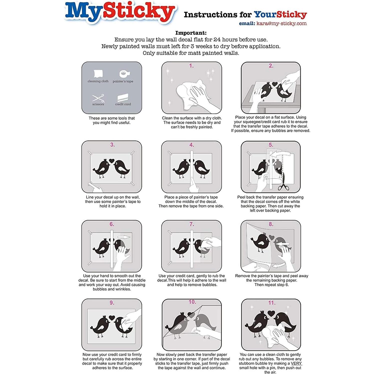 Calcomanía de Pared 3D Personalizada MySticky Pequeña