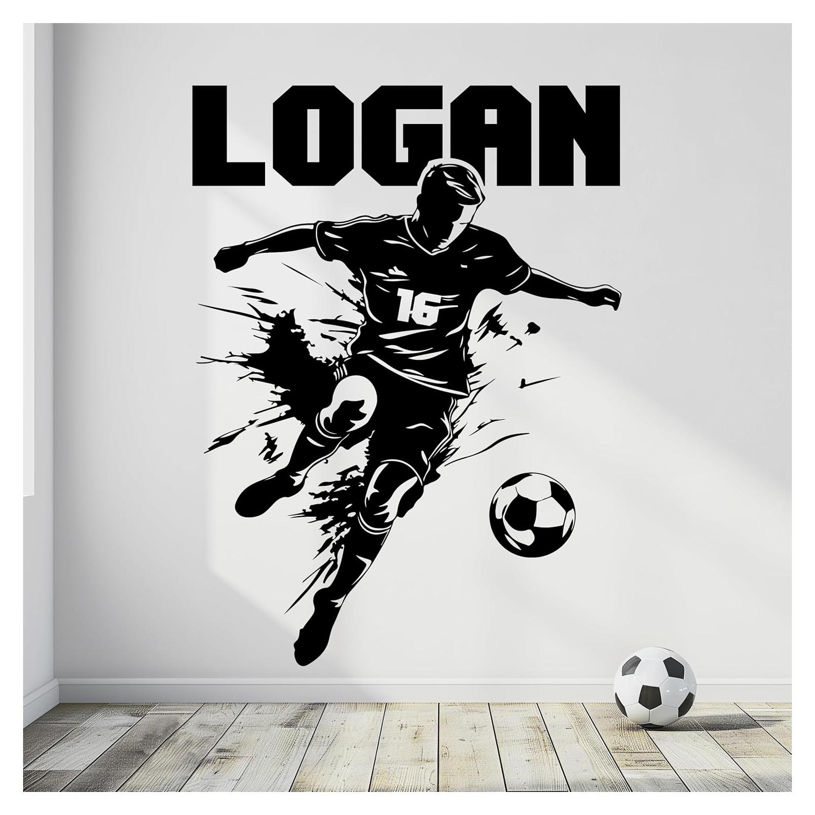 Calcomanía de Pared Personalizada Fútbol SolowayDecor