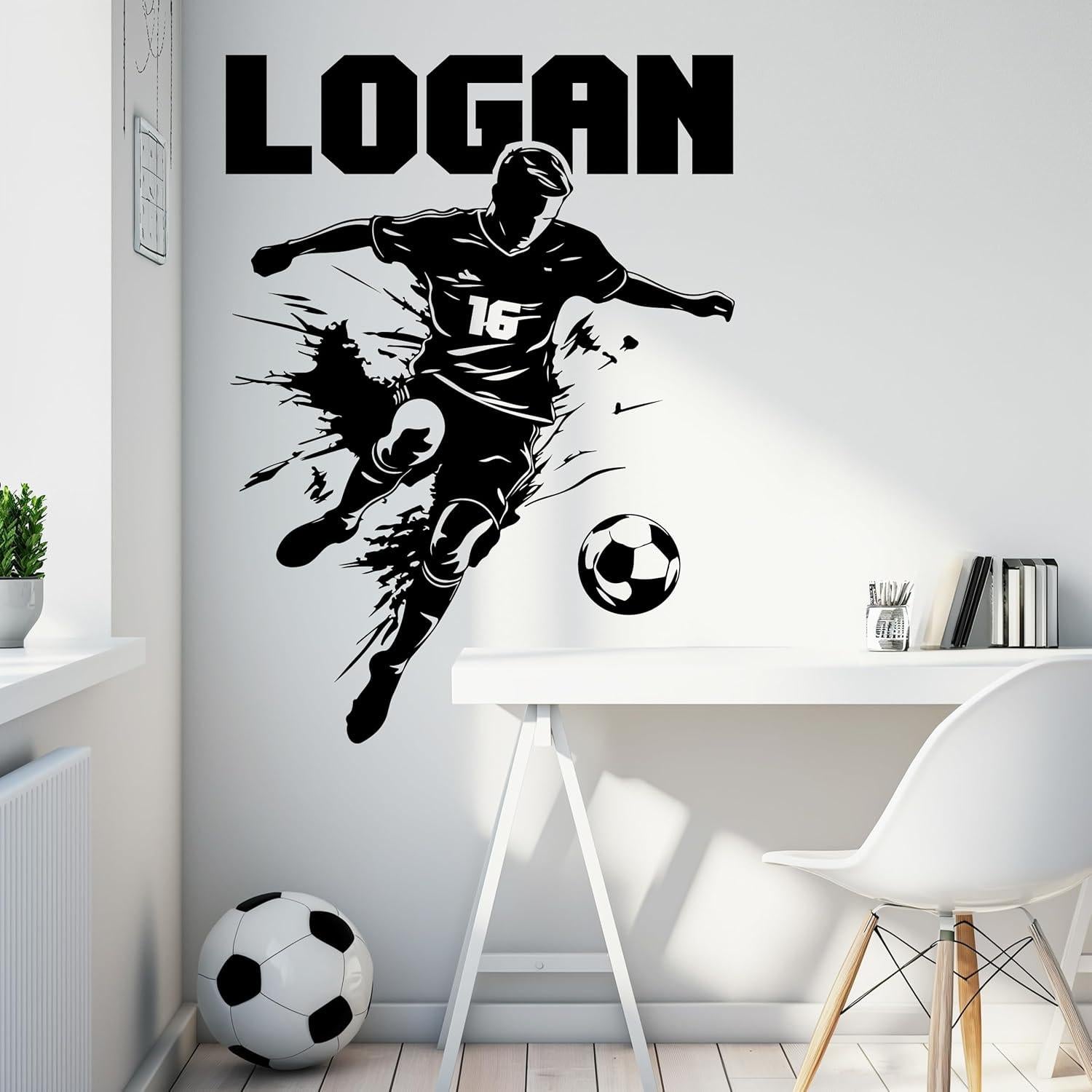 Calcomanía de Pared Personalizada Fútbol SolowayDecor