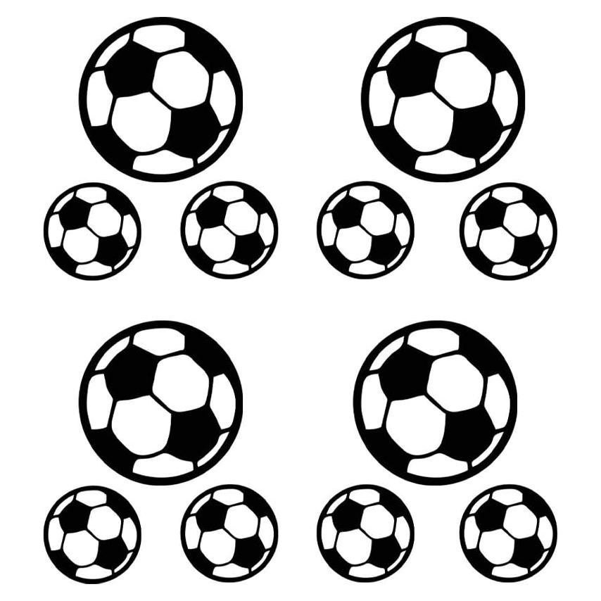 Calcomanías de Pared de Fútbol Thovorrnl - 12 Piezas PVC