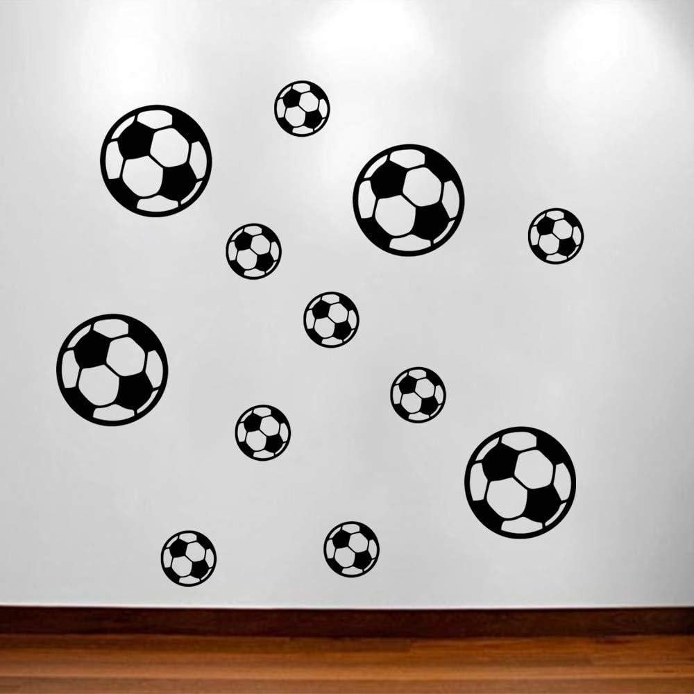 Calcomanías de Pared de Fútbol Thovorrnl - 12 Piezas PVC