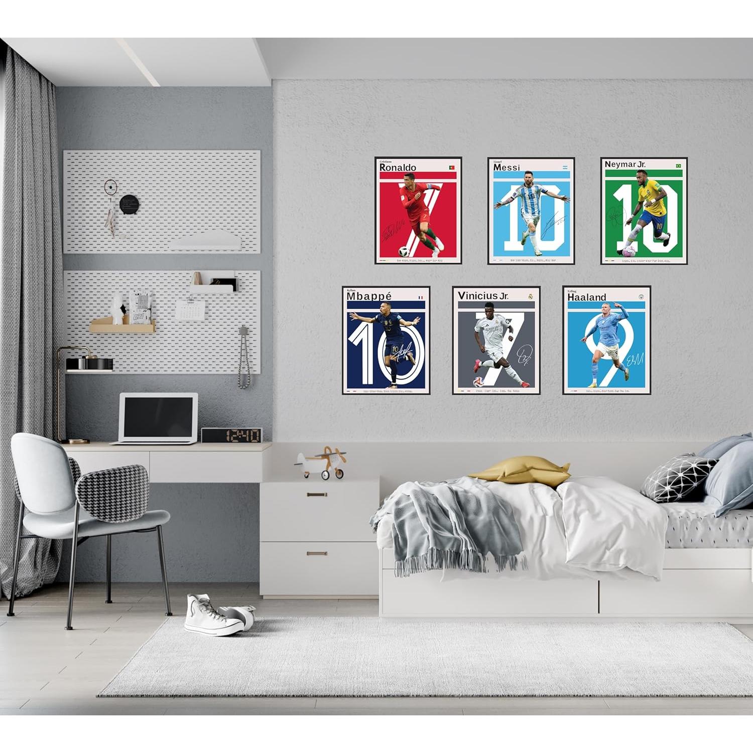 Set de 6 Pósters de Fútbol GENÉRICO - Leyendas y Estrellas