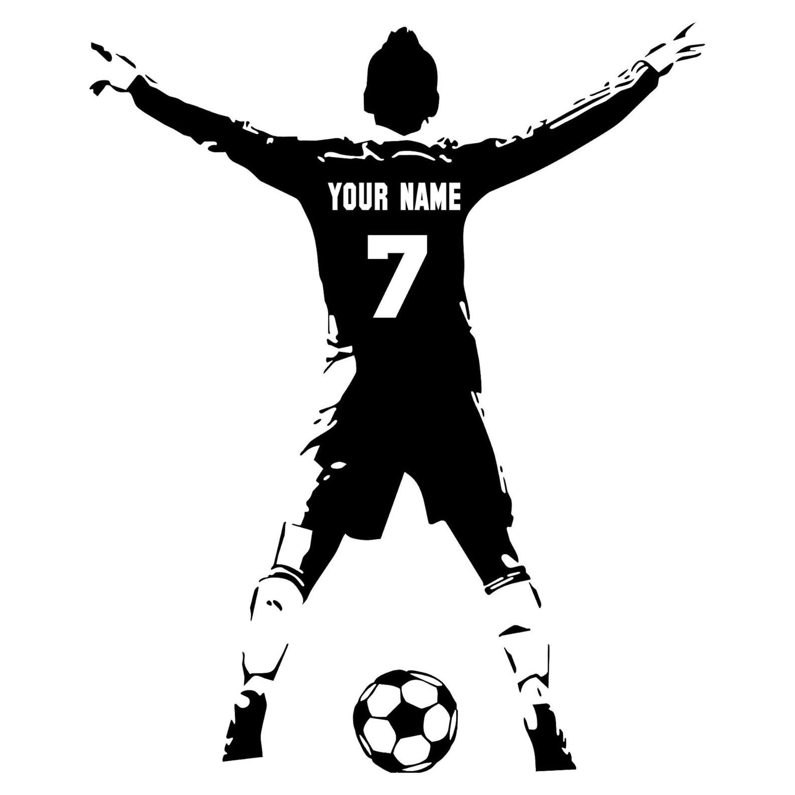 Calcomanía de Pared Personalizada The Decal Hub Fútbol 43x58cm