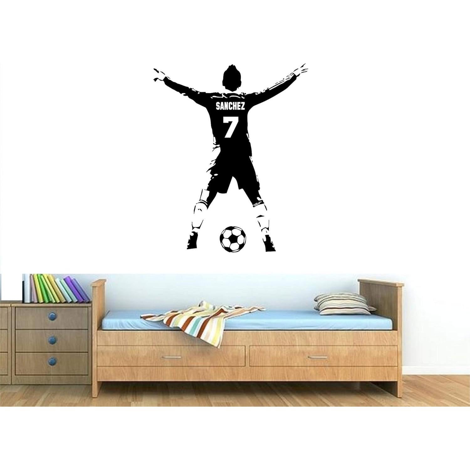 Calcomanía de Pared Personalizada The Decal Hub Fútbol 43x58cm