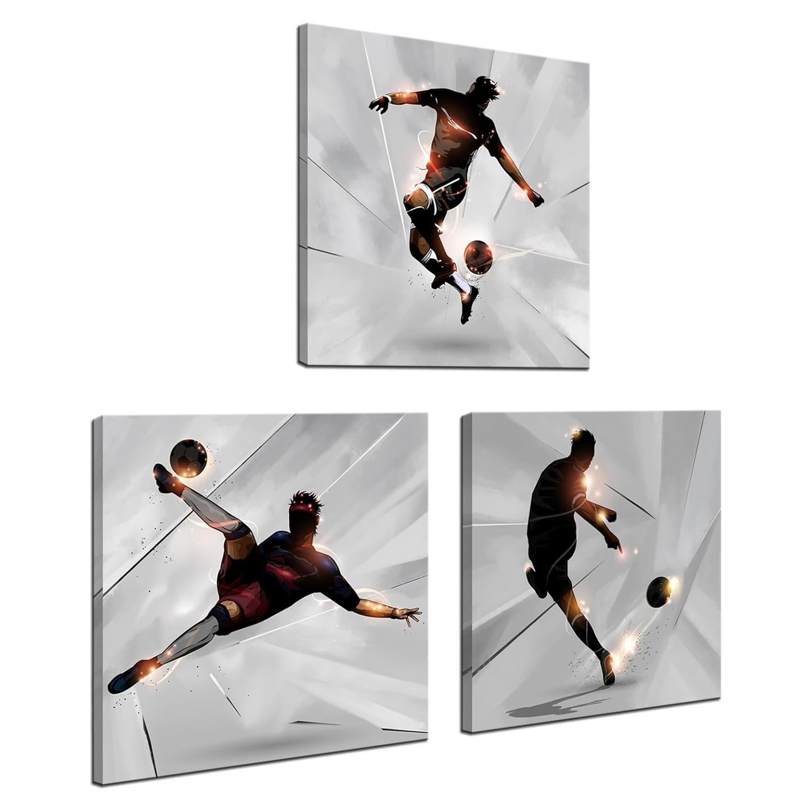 Impresiones de Arte de Pared KLVOS Fútbol 30x90cm Enmarcado