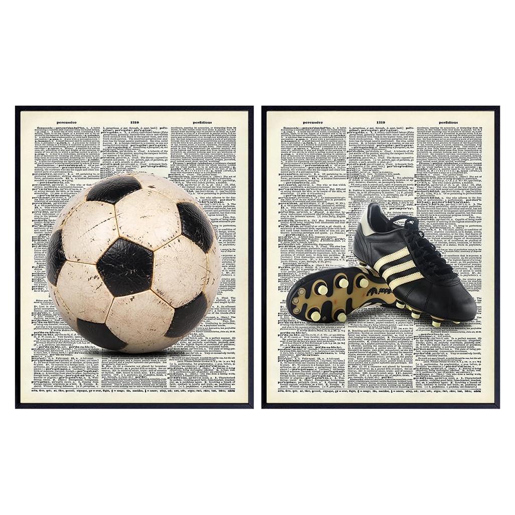 Arte de Pared Fútbol Vintage 11x14 - Decoración Retro