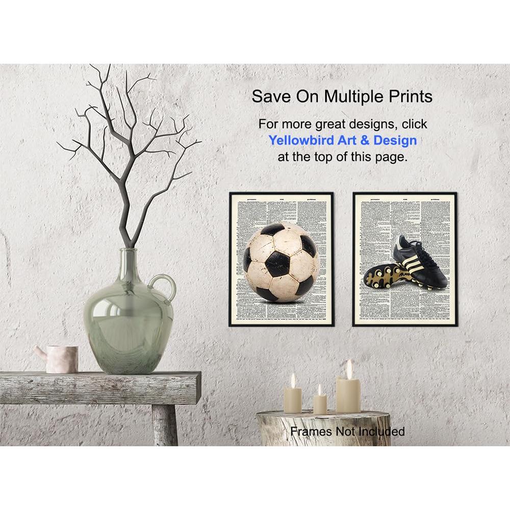 Arte de Pared Fútbol Vintage 11x14 - Decoración Retro