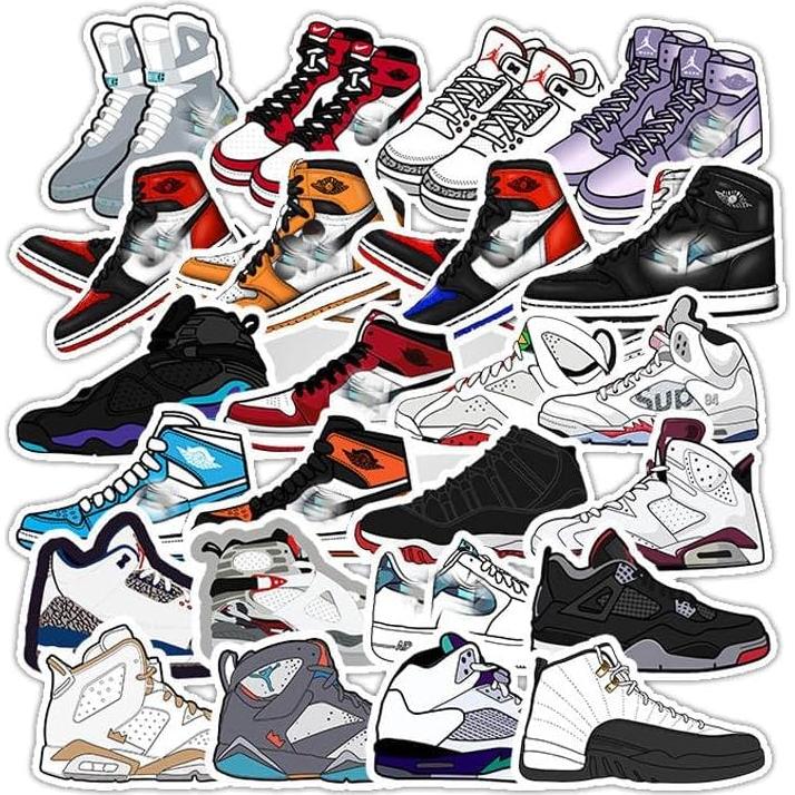 50 Pegatinas de Vinilo Impermeables Sticker Universe Zapatillas
