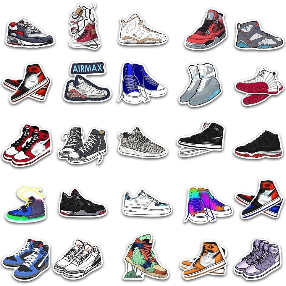 50 Pegatinas de Vinilo Impermeables Sticker Universe Zapatillas