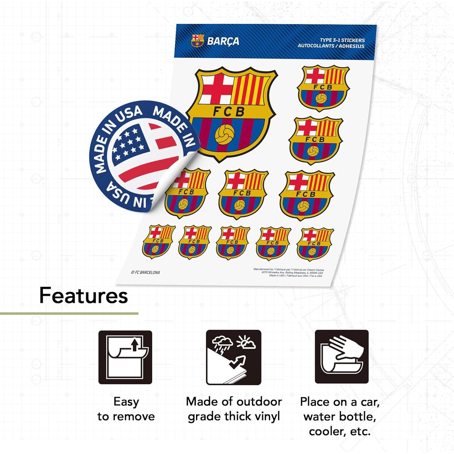 Calcomanía FC Barcelona Desert Cactus 21.6x27.9 cm Vinilo