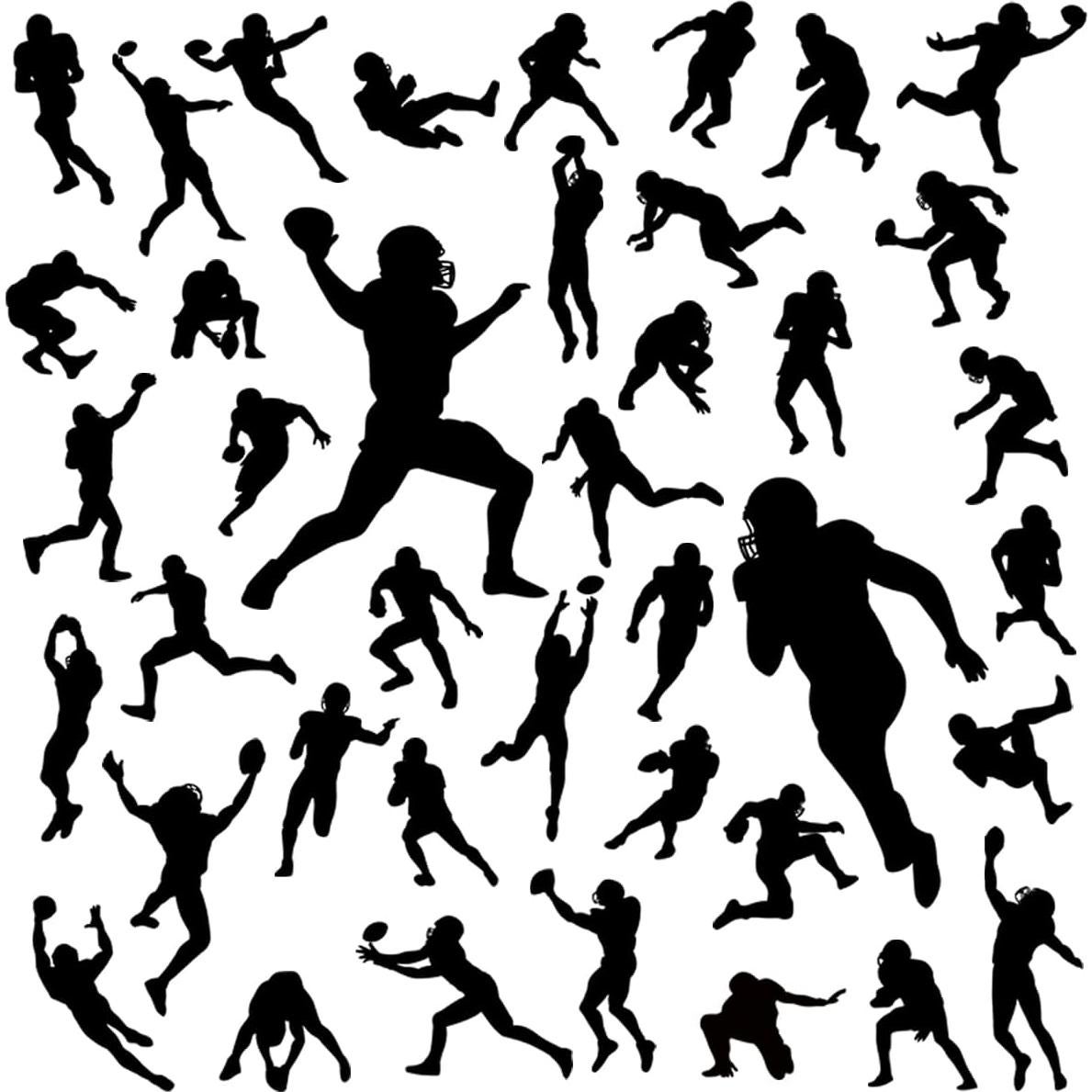 Calcomanías de Pared de Jugadores de Fútbol MEFOSS - 4 Hojas