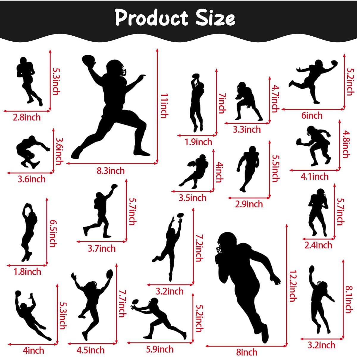 Calcomanías de Pared de Jugadores de Fútbol MEFOSS - 4 Hojas