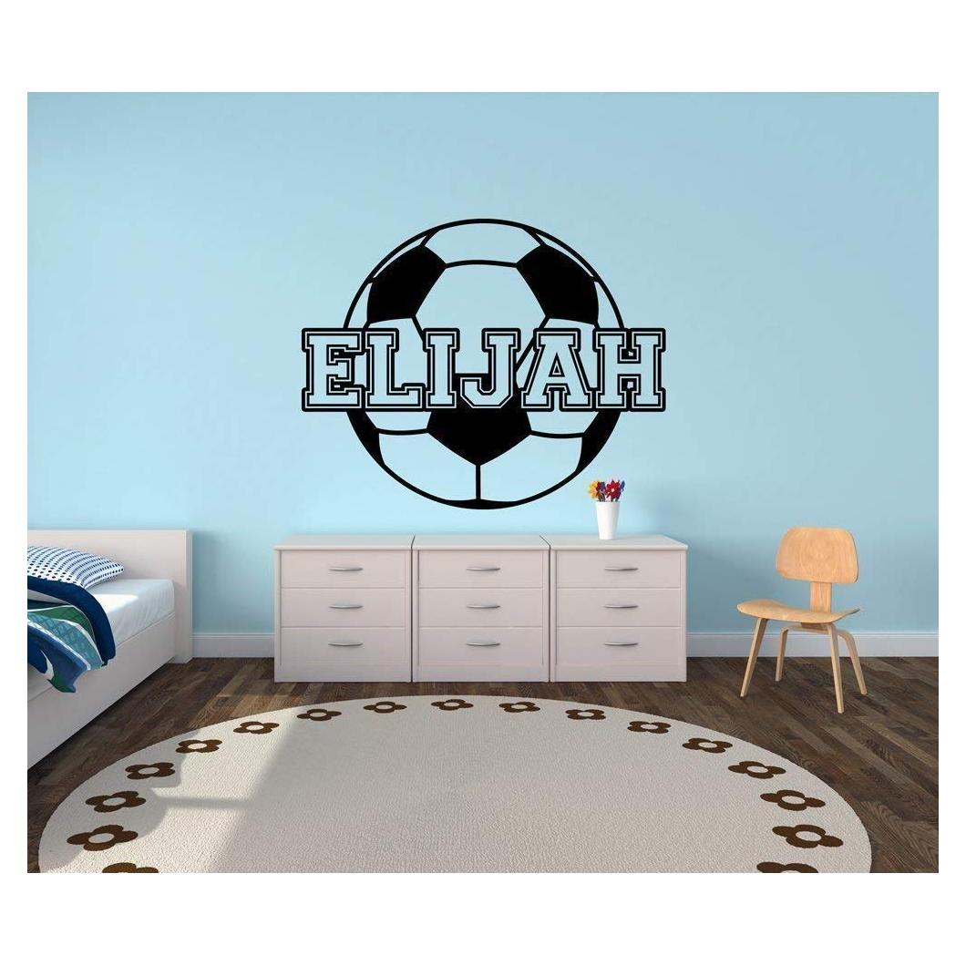 Calcomanía de Pared Vinilo Personalizada Fútbol Niños