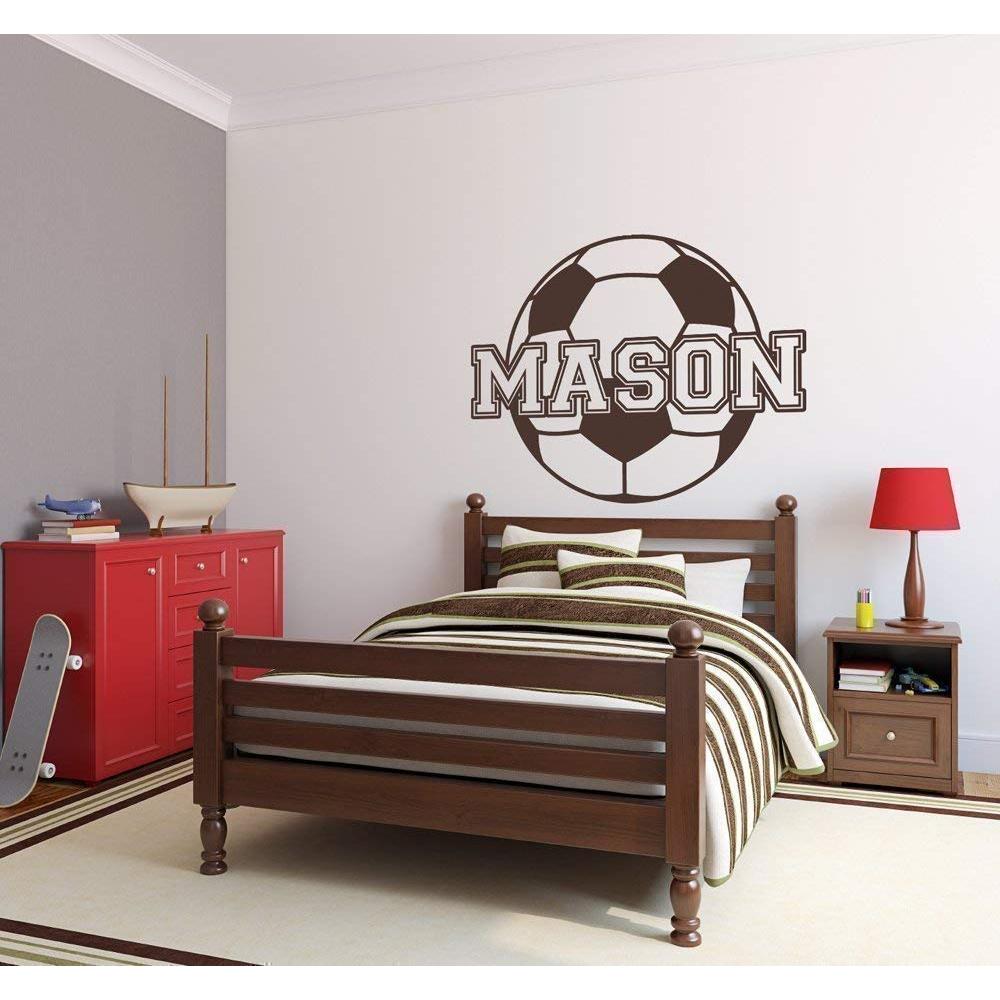 Calcomanía de Pared Vinilo Personalizada Fútbol Niños