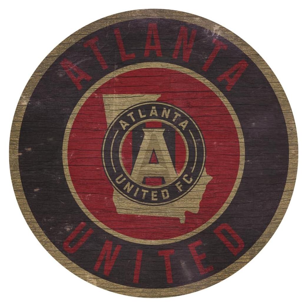 Cartel de Madera Atlanta United FC 30.48 cm Decoración Pared