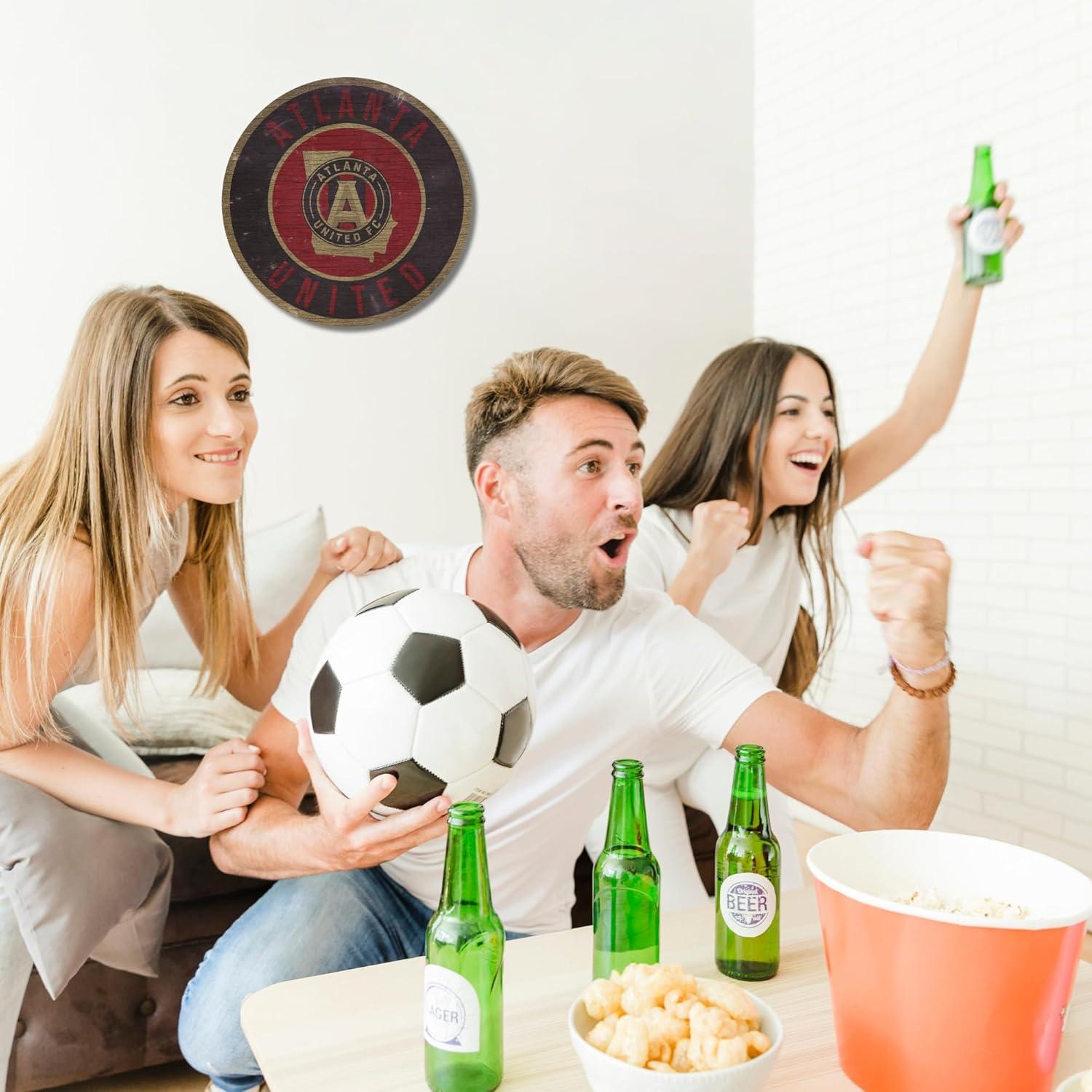 Cartel de Madera Atlanta United FC 30.48 cm Decoración Pared