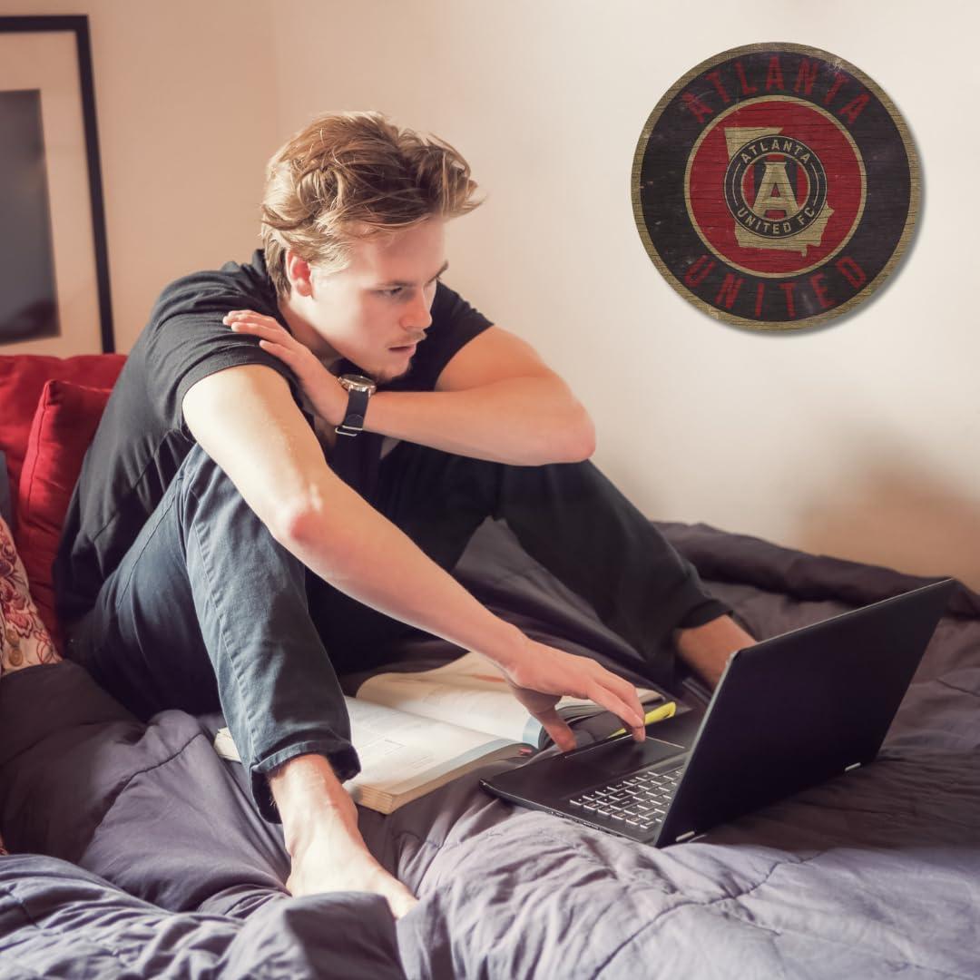 Cartel de Madera Atlanta United FC 30.48 cm Decoración Pared