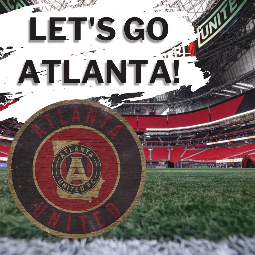 Cartel de Madera Atlanta United FC 30.48 cm Decoración Pared