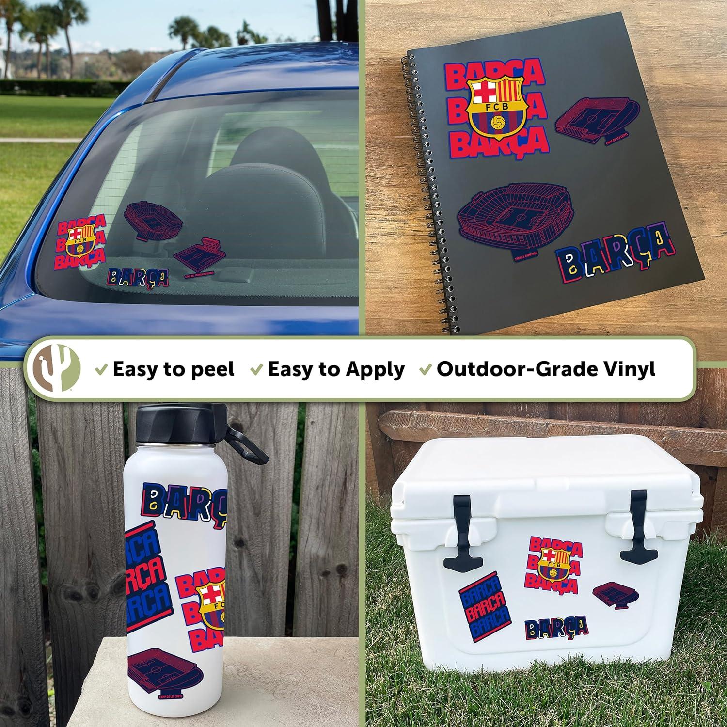 Calcomanías FC Barcelona Desert Cactus Vinilo 21.6x27.9cm