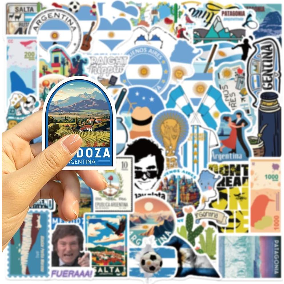 Pegatinas de Vinilo LIFEPAL - 50 Pcs Temática Argentina