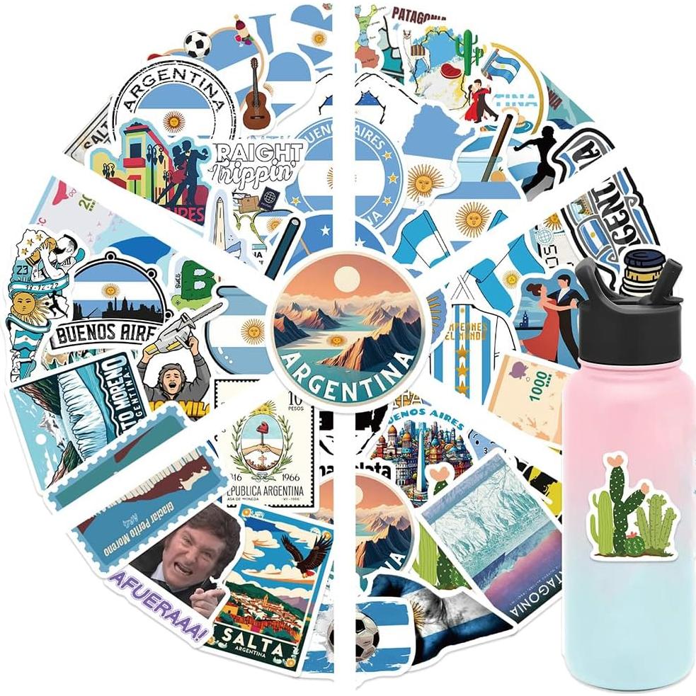 Pegatinas de Vinilo LIFEPAL - 50 Pcs Temática Argentina