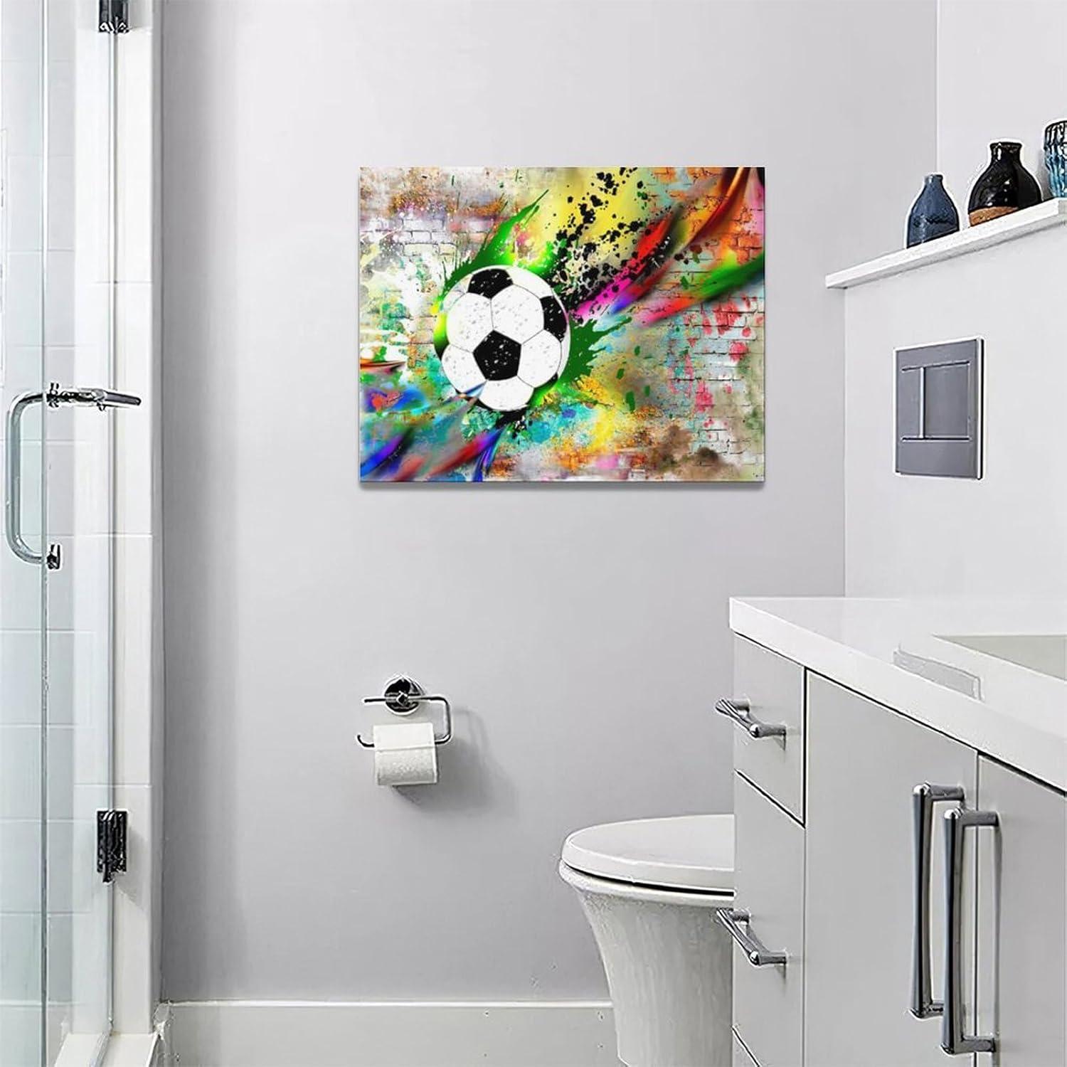 Arte de Pared Lienzo Fútbol Banksy 40x30 cm Decoración