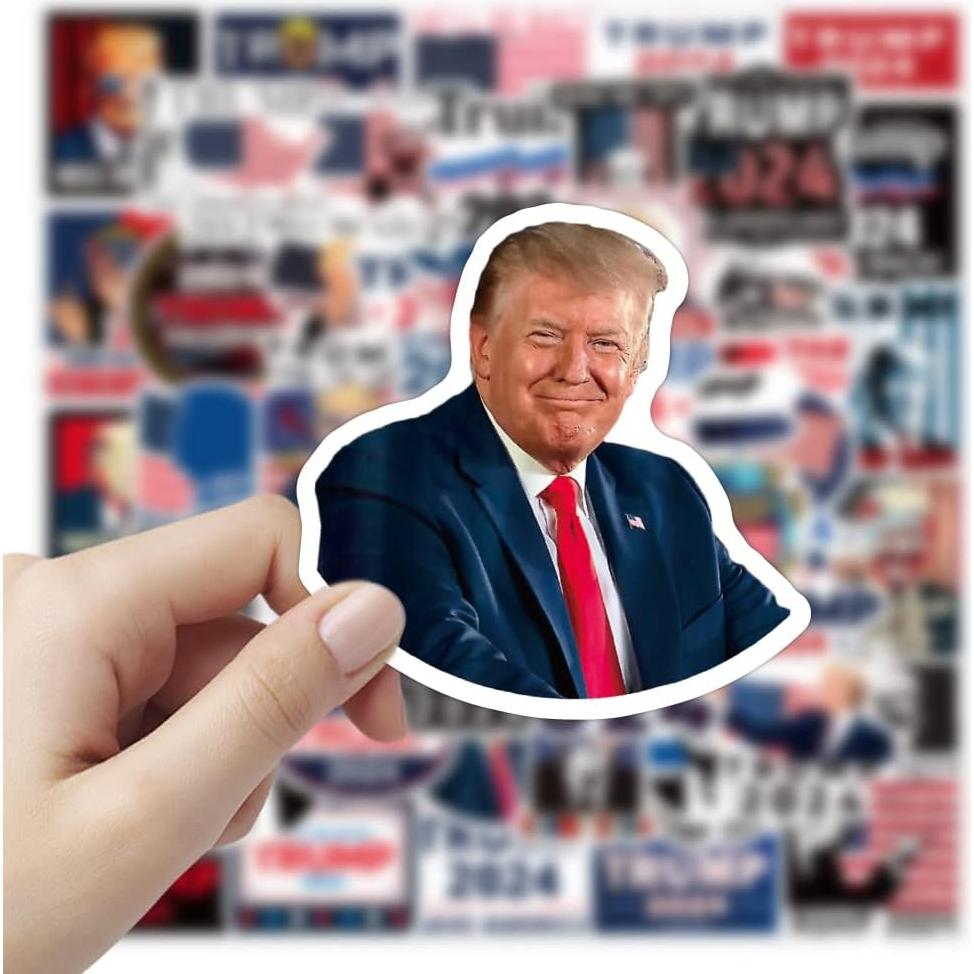 50 Pegatinas de Vinilo Impermeables Sticker Universe - Trump 2024