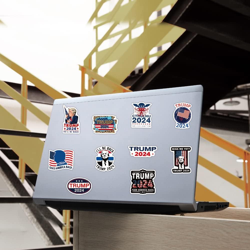 50 Pegatinas de Vinilo Impermeables Sticker Universe - Trump 2024