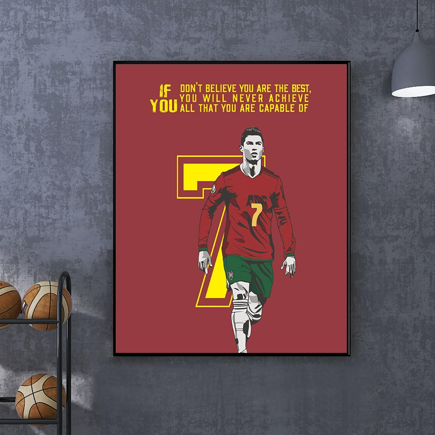 Conjunto de 6 Pósters Motivacionales de Fútbol 20x25 cm