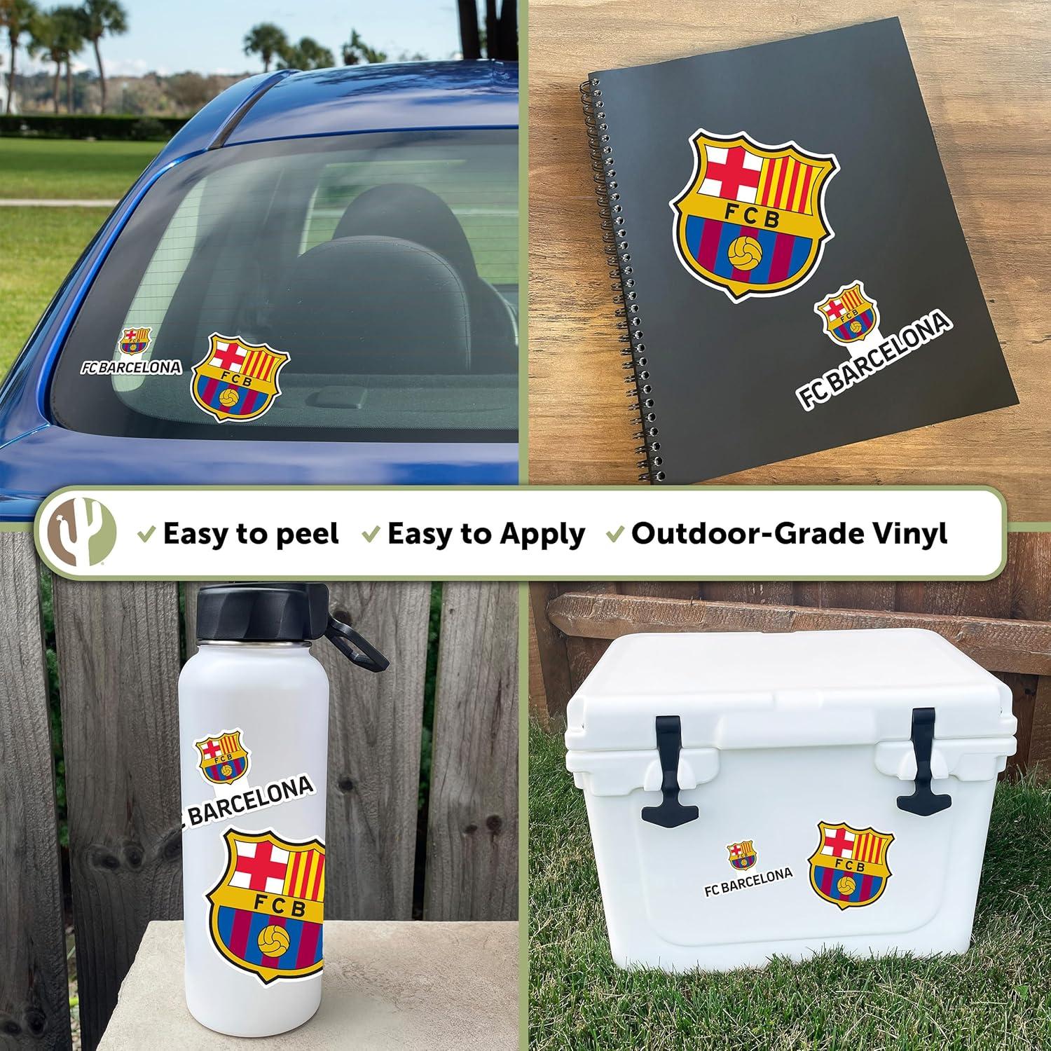 Calcomanía FC Barcelona Barza Desierto Cactus 10.16 cm Vinilo