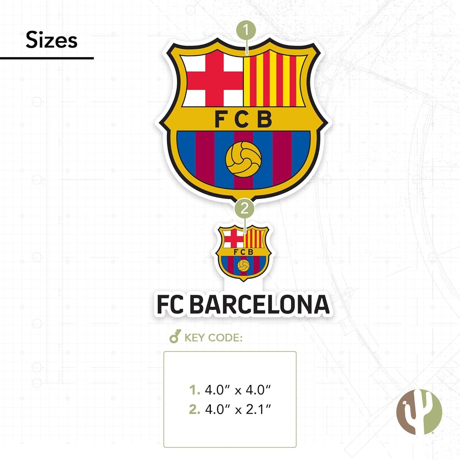 Calcomanía FC Barcelona Barza Desierto Cactus 10.16 cm Vinilo