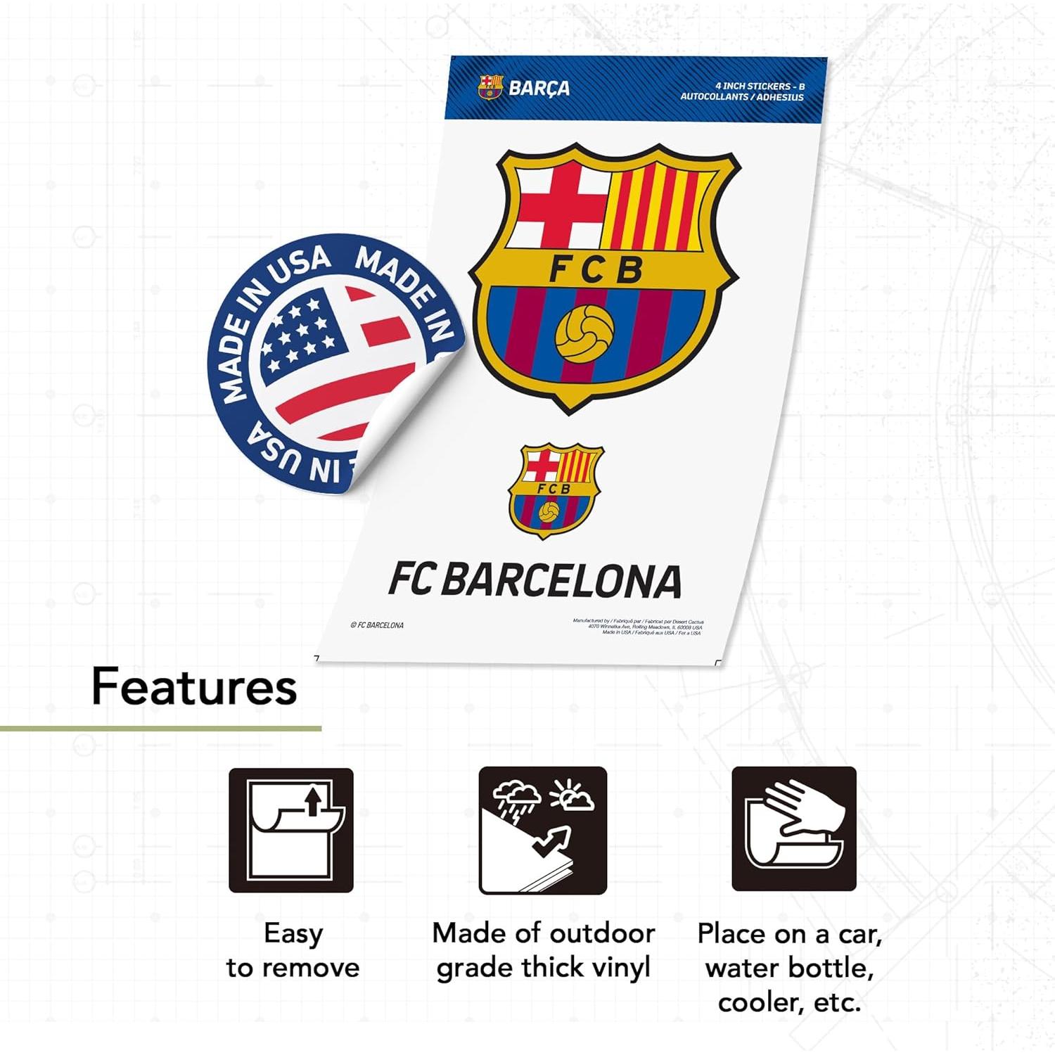 Calcomanía FC Barcelona Barza Desierto Cactus 10.16 cm Vinilo